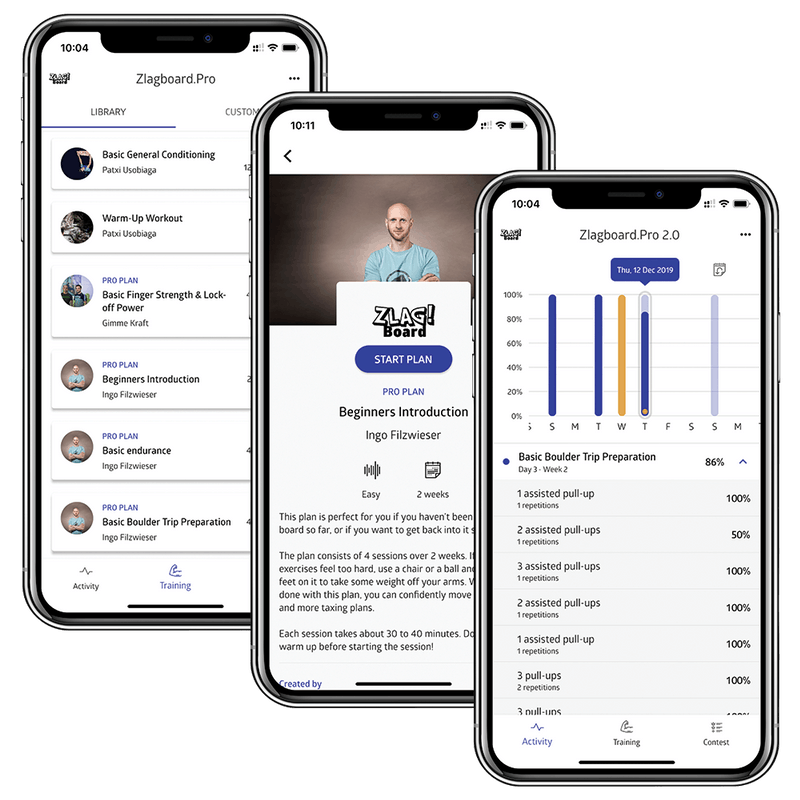 Zlagboard Personalized Hangboard Training